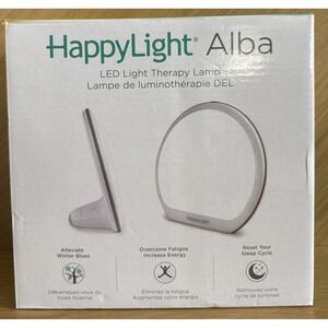 HappyLight Alba Round UV-Free‎ LED Therapy Lamp 10,000 Lux White - Verilux